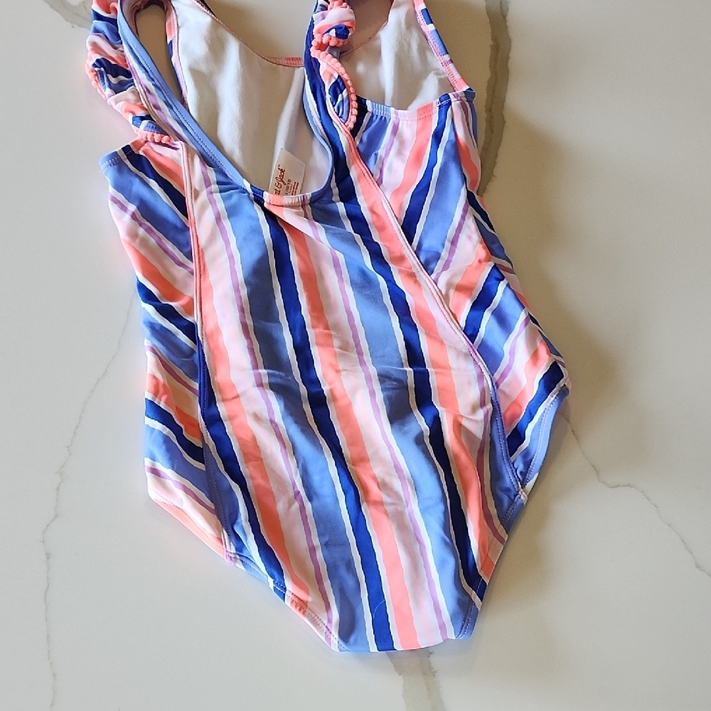 Striped Ruffle Swimsuit - Picture 4 of 7